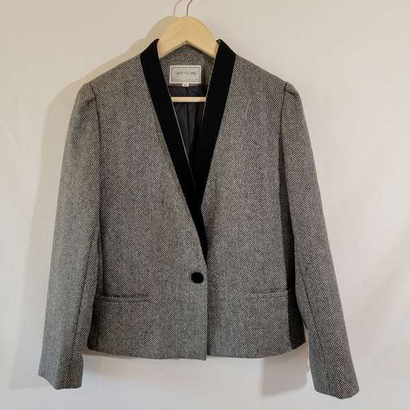 VTG DAVID BENJAMIN Gray Tweed English Western Style Blazer Sz 13/8 Wool Blend - Picture 12 of 12